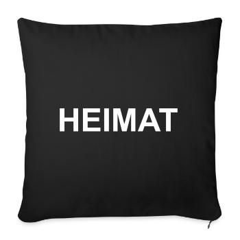Heimat - Sofakissenbezug 45 x 45 cm - Schwarz - Vorne
