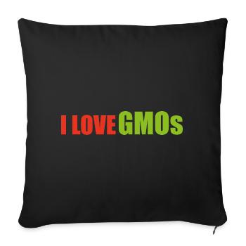 I love gmo - Sofa pillowcase 17,3'' x 17,3'' (45 x 45 cm) - black - Front