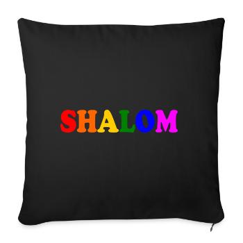 Shalom - Sofa pillowcase 17,3'' x 17,3'' (45 x 45 cm) - black - Front