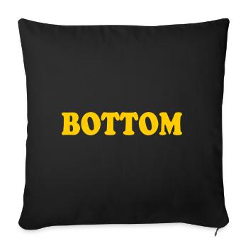 Bottom - Sofakissenbezug 45 x 45 cm - Schwarz - Vorne