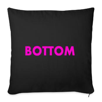 Bottom - Sofakissenbezug 45 x 45 cm - Schwarz - Vorne