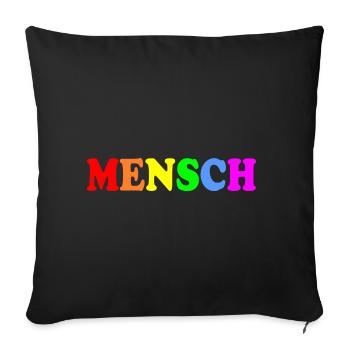 Mensch - Sofakissenbezug 45 x 45 cm - Schwarz - Vorne