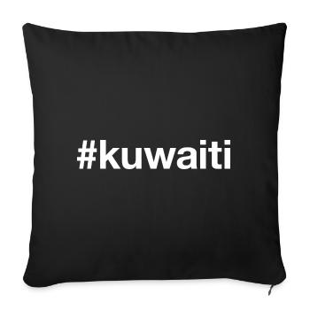KUWAITI Kuwait Hashtag - Sofa pillowcase 17,3'' x 17,3'' (45 x 45 cm) - black - Front