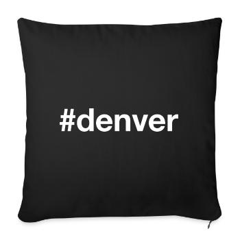DENVER Hashtag - Housse de coussin décorative 45 x 45 cm - noir - Devant