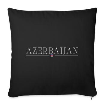 J’aime l’Azerbaïdjan - Housse de coussin décorative 45 x 45 cm - noir - Devant