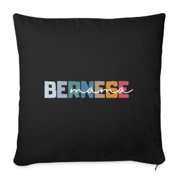 Cadeau de maman bernoise Bouvier bernois cadeau moderne - Housse de coussin décorative 45 x 45 cm - noir - Devant
