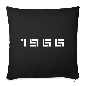 Year of Birth Birthday Born In - Made in 1966 - Sofa pillowcase 17,3'' x 17,3'' (45 x 45 cm) - black - Front