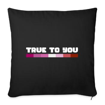 Rainbow Connection Embrace, Happy Pride - Sofakissenbezug 45 x 45 cm - Schwarz - Vorne