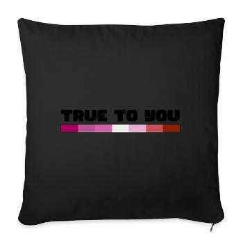 Étreinte de connexion arc-en-ciel, fierté heureuse - Housse de coussin décorative 45 x 45 cm - noir - Devant