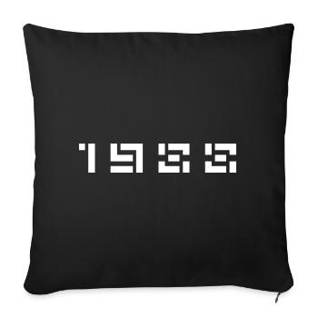 Année de naissance Anniversaire Né(e) en 1988 - Housse de coussin décorative 45 x 45 cm - noir - Devant