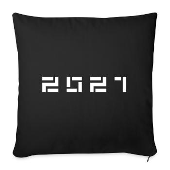 Birth Year Birthday Born In - Made in 2027 - Sofa pillowcase 17,3'' x 17,3'' (45 x 45 cm) - black - Front