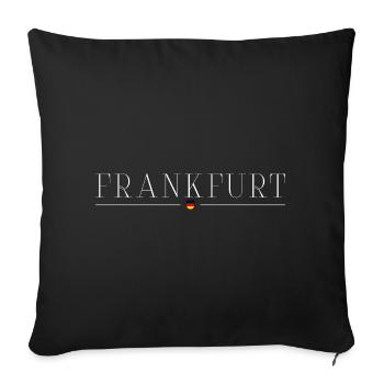Francfort, Allemagne T-shirt Elegance - Housse de coussin décorative 45 x 45 cm - noir - Devant