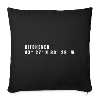 Kitchener, Canada Coordonnées - Housse de coussin décorative 45 x 45 cm - noir - Devant