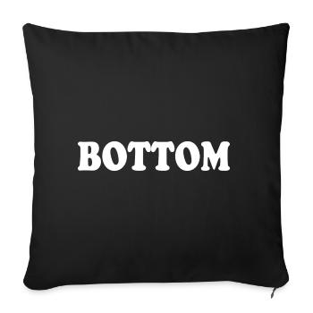 Bottom - Housse de coussin décorative 45 x 45 cm - noir - Devant