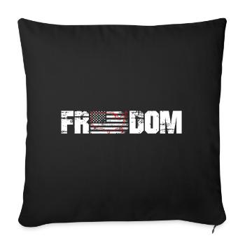 Patriotic USA Home Map Grunge Tee - Housse de coussin décorative 45 x 45 cm - noir - Devant