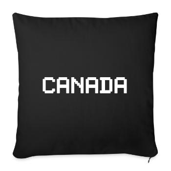 CANADA - Housse de coussin décorative 45 x 45 cm - noir - Devant