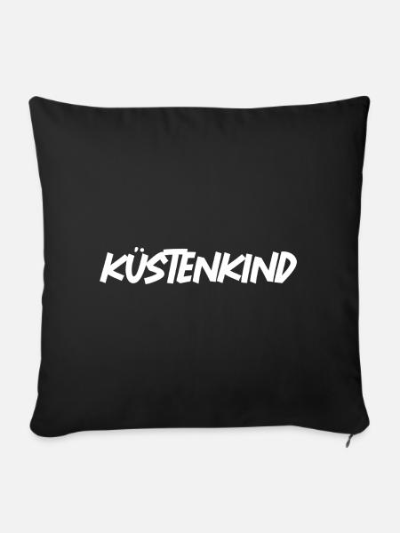 Küstenkind - Sofakissenbezug 45 x 45 cm - Schwarz