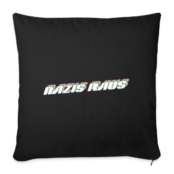 Les nazis éliminés | Design politique rétro - Housse de coussin décorative 45 x 45 cm - noir - Devant