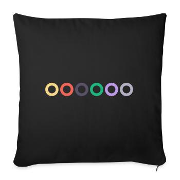 Code couleur des cordes de guitare | Concert, Rock, Musique - Housse de coussin décorative 45 x 45 cm - noir - Devant