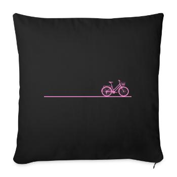Women's bike bike - Sofa pillowcase 17,3'' x 17,3'' (45 x 45 cm) - black - Front