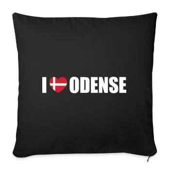 J’adore Odense Danemark - Housse de coussin décorative 45 x 45 cm - noir - Devant