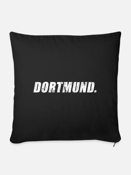 Dortmund - Sofakissenbezug 45 x 45 cm - Schwarz