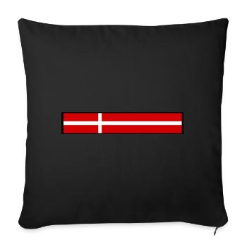 Drapeau du Danemark - Housse de coussin décorative 45 x 45 cm - noir - Devant