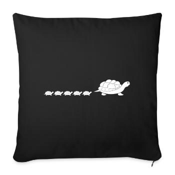 Turtle Turtle - Sofa pillowcase 17,3'' x 17,3'' (45 x 45 cm) - black - Front