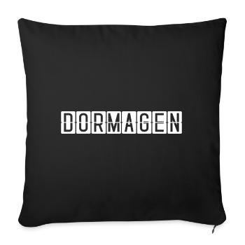 Dormagen Flughafentafel - Sofakissenbezug 45 x 45 cm - Schwarz - Vorne