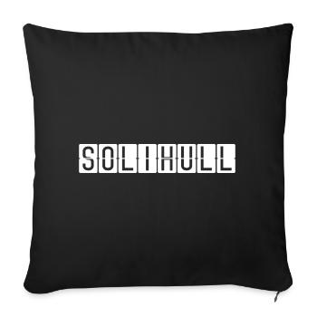 Solihull Airport Map - Sofa pillowcase 17,3'' x 17,3'' (45 x 45 cm) - black - Front