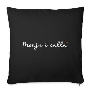 Catalan – Menja i calla 2 – par OBV - Housse de coussin décorative 45 x 45 cm - noir - Devant