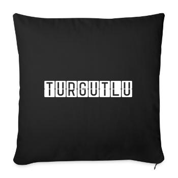 Turgutlu Airport Sign - Sofa pillowcase 17,3'' x 17,3'' (45 x 45 cm) - black - Front