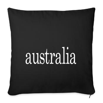 Australie - Housse de coussin décorative 45 x 45 cm - noir - Devant