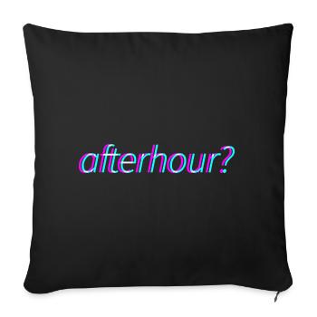 Afterhour Techno Rave Festival Electro Music Raver - Sofa pillowcase 17,3'' x 17,3'' (45 x 45 cm) - black - Front