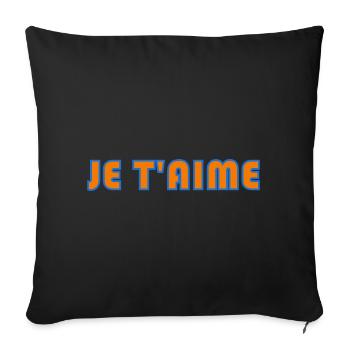 BONNE FÊTE PAPA. PAPA. FÊTE DES PÈRES. PÈRE - Housse de coussin décorative 45 x 45 cm - noir - Devant