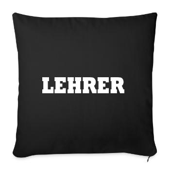 Lehrer - Sofakissenbezug 45 x 45 cm - Schwarz - Vorne