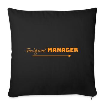Design Feelgood Manager orange arrow - Sofa pillowcase 17,3'' x 17,3'' (45 x 45 cm) - black - Front
