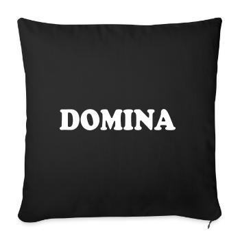 Domina - Housse de coussin décorative 45 x 45 cm - noir - Devant