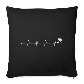 Battement de cœur des pyramides mésoaméricaines - Housse de coussin décorative 45 x 45 cm - noir - Devant