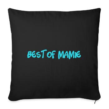 GRANNY. MOTHER'S DAY. HAPPY GRANNY'S DAY. I LOVE YOU - Sofa pillowcase 17,3'' x 17,3'' (45 x 45 cm) - black - Front