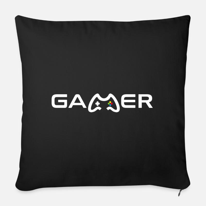 Gamer - Sofakissenbezug 45 x 45 cm - Schwarz