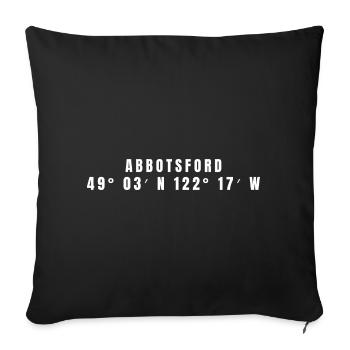 Coordonnées Abbotsford, Canada - Housse de coussin décorative 45 x 45 cm - noir - Devant