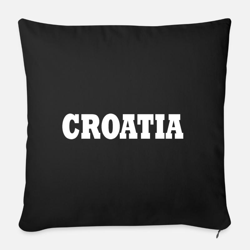 Kroatien - Sofakissenbezug 45 x 45 cm - Schwarz