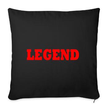 Legend - Sofakissenbezug 45 x 45 cm - Schwarz - Vorne