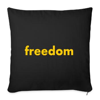 Freedom - Sofa pillowcase 17,3'' x 17,3'' (45 x 45 cm) - black - Front