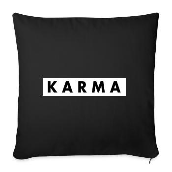 Karma - Sofakissenbezug 45 x 45 cm - Schwarz - Vorne