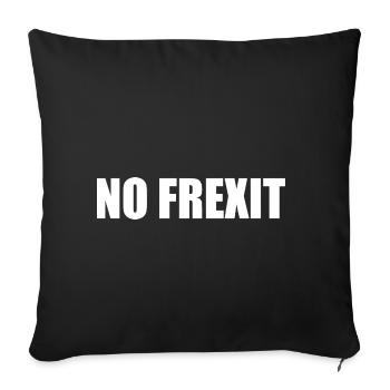No frexit - Housse de coussin décorative 45 x 45 cm - noir - Devant