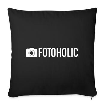 Fotoholic - Housse de coussin décorative 45 x 45 cm - noir - Devant