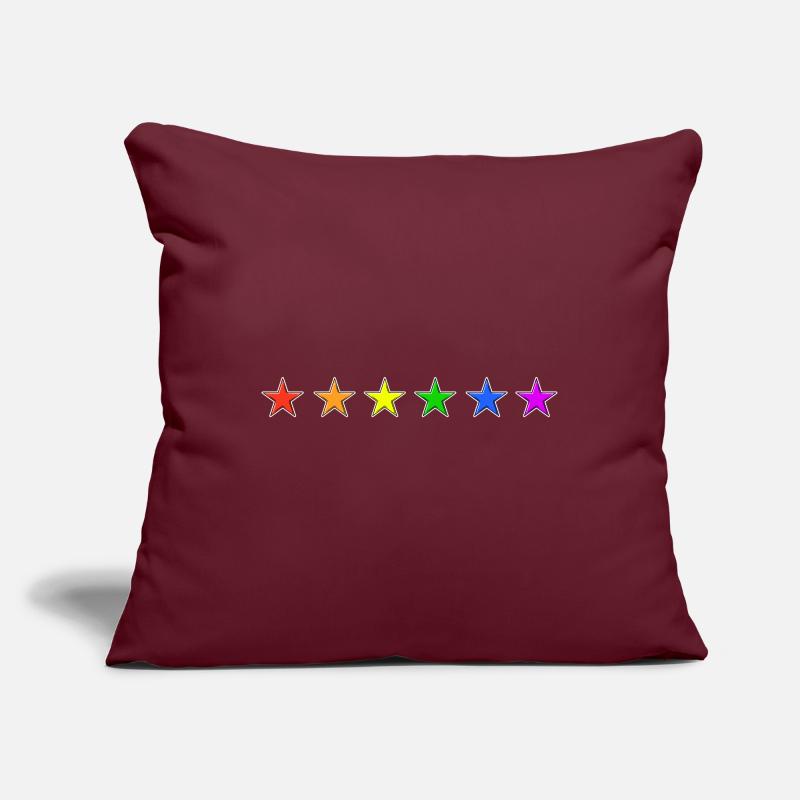 Sterne Regenbogen-Farben Sofakissenbezug 45 x 45 cm