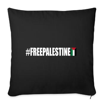 Free palestine - Sofa pillowcase 17,3'' x 17,3'' (45 x 45 cm) - black - Front